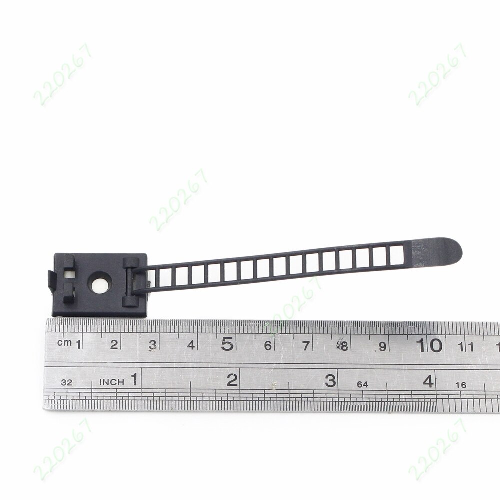 50x Herbruikbare Verstelbare Adhesive Draad Bevestigingsklem Cable Tie Mount Sticker Zwart