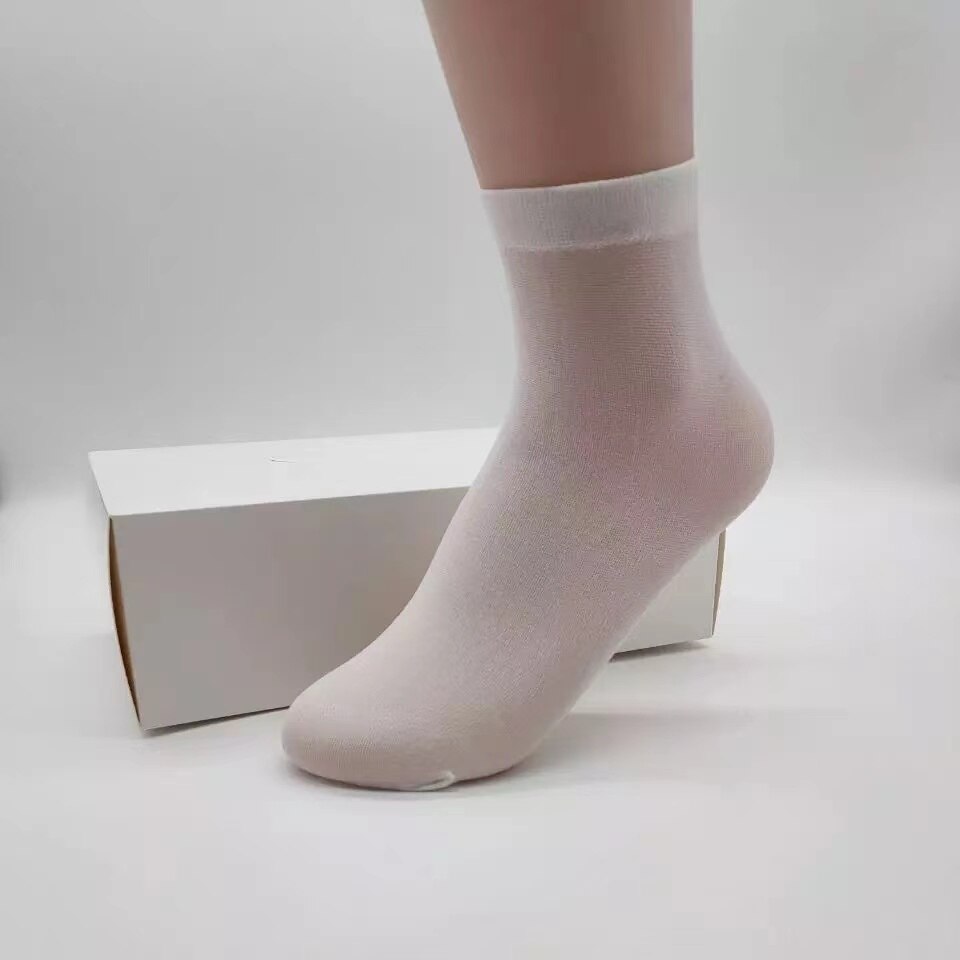 144Pcs Sokken Wegwerp Sokken Goede Elasticiteit Proberen Op Sokken Dozen Sokken 72Pairs: white socks