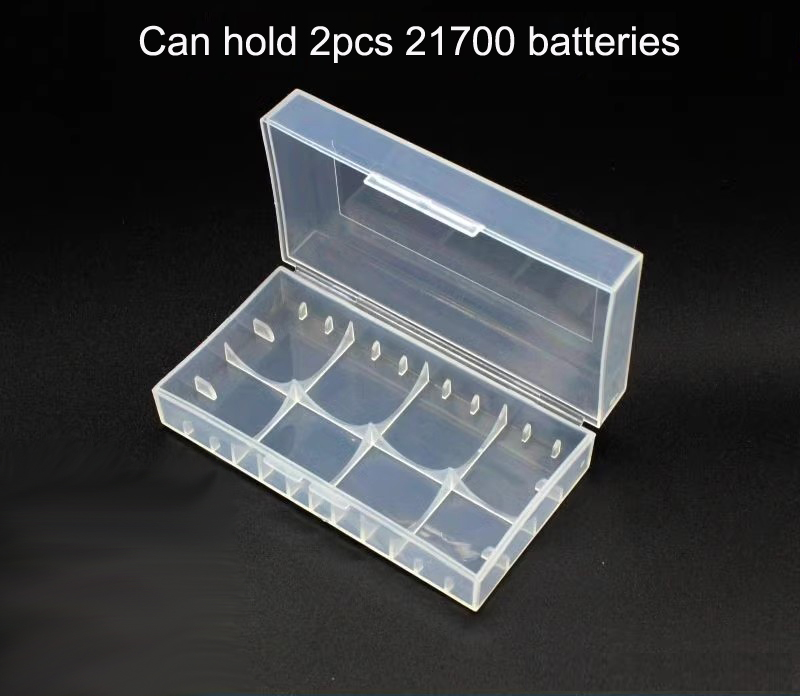 Caja de almacenamiento de batería 21700, 1 sección/2 secciones/4 secciones/8 secciones, caja de protección de almacenamiento de batería 20700: Negro