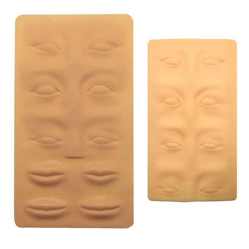 2 pièces 3D Silicone Permanent maquillage yeux lèvres fausse peau tatouage formation pratique fausse peau, 18.9X14.4Cm & 26X15.2Cm: Default Title