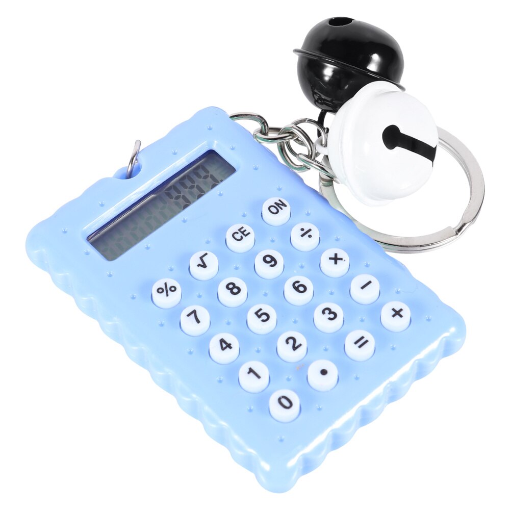 Mini Calculator 8-Digit Display Calculator Portable Pocket Calculator Stationery: Blue