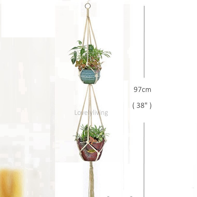 Macrame flower pot makrama macramé macetas colgantes macrame wall hanging planter makramee plant holder hanger: DL20