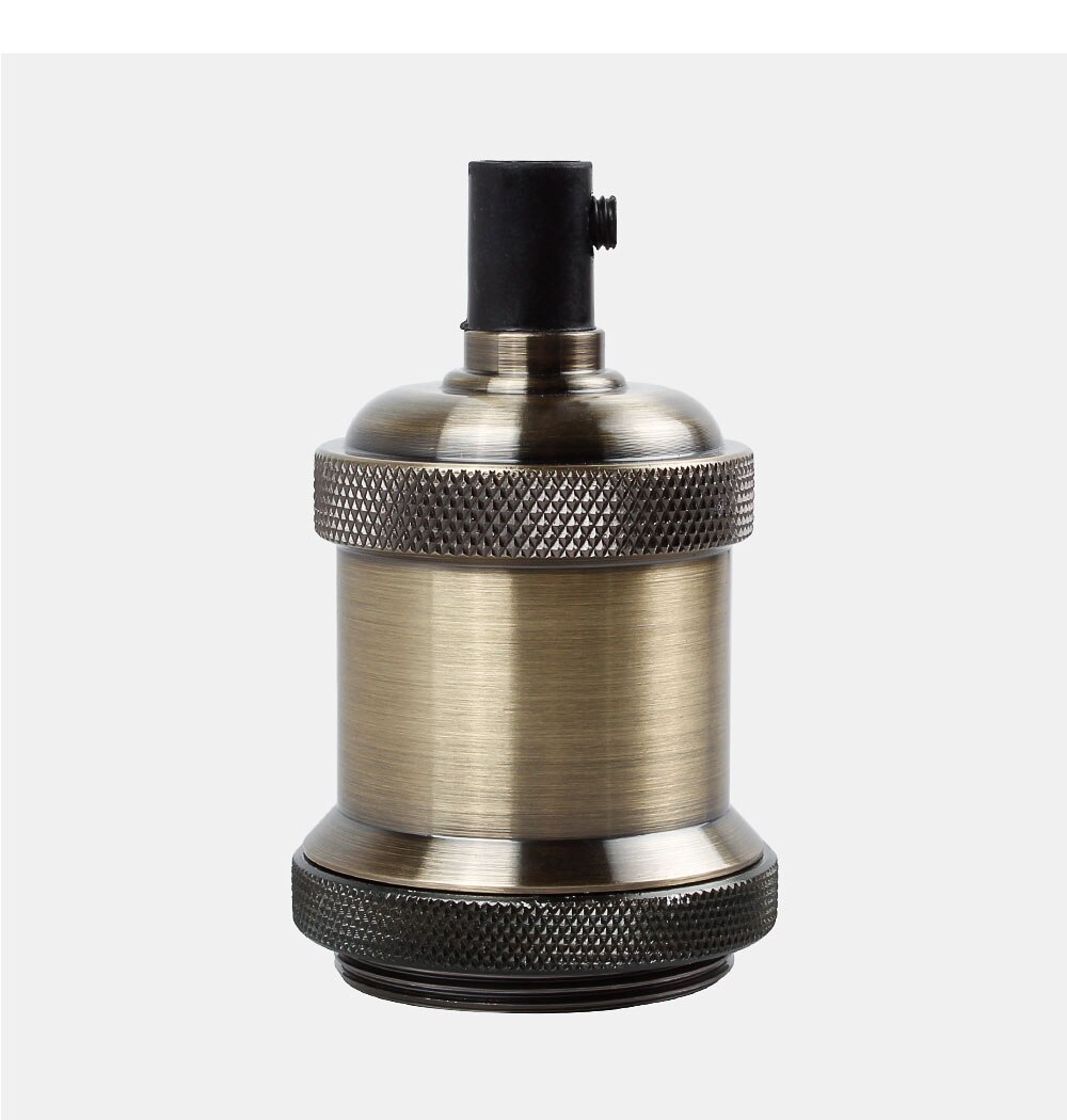 Vintage Edison Lamp Base Pendant light E27 Screw Bulb base Aluminum Light Socket Industrial Retro Fittings lamp holder Fixture: Green Bronze