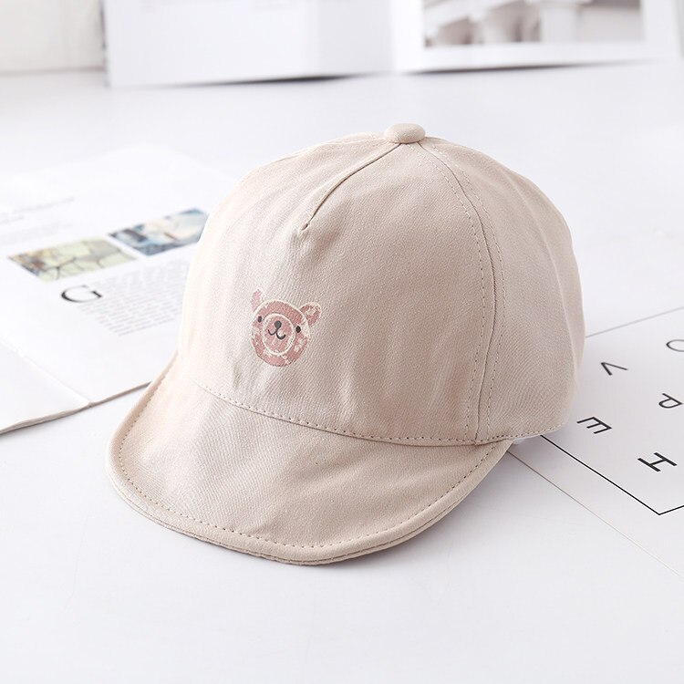 2021New Zomer Baby Boy Baseball Cap Cartoon Streep Beer Baby Caps Pasgeboren Meisjes Katoen Baret Zonnehoed Baby Accessoires Pasgeboren