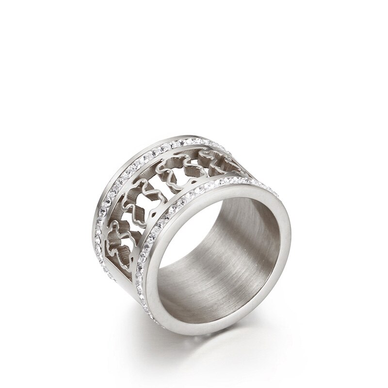 316L Edelstahl CZ Bär Ringe Frauen anillos Für Party Schmuck Zubehör