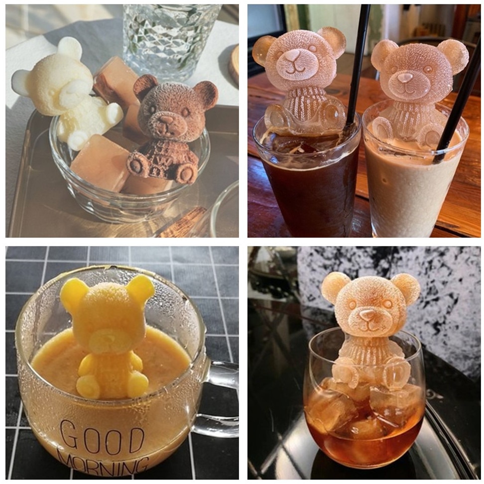 Mini sweater bjørn / bowknot bjørn / hund / delfin silikone skimmel mousse kageform til kaffe juice kage dekorationsværktøj bagværk
