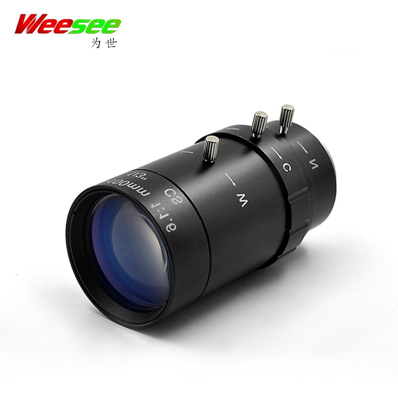 WS 5-100mm CS F1.6 Lens Varifocal zoom Manual Iris zoom lens for Security CCTV Camera