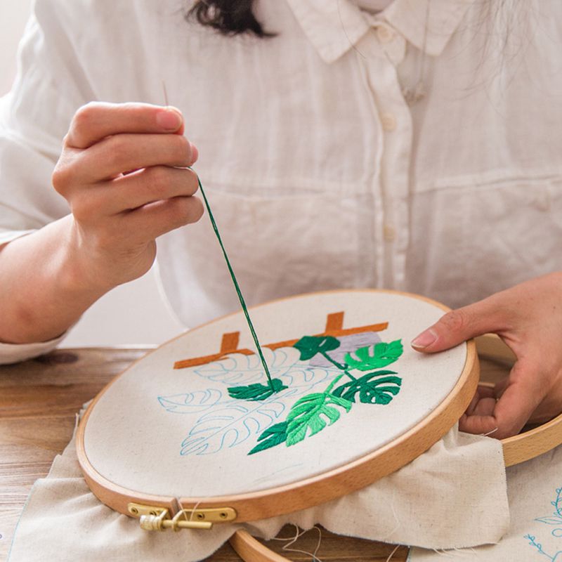 Moderne Diy Borduurwerk Plant Monsterabladeren Cactus Handwerk Handwerken Kruissteek Kit Home Decor Katoen Borduren Craft