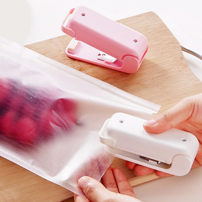 2 Stuks Keuken Draagbare Mini Afdichting Huishoudelijke Machine Warmte Sealer Capper Voedsel Saver Voor Plastic Zakken Pakket Mini Gadgets