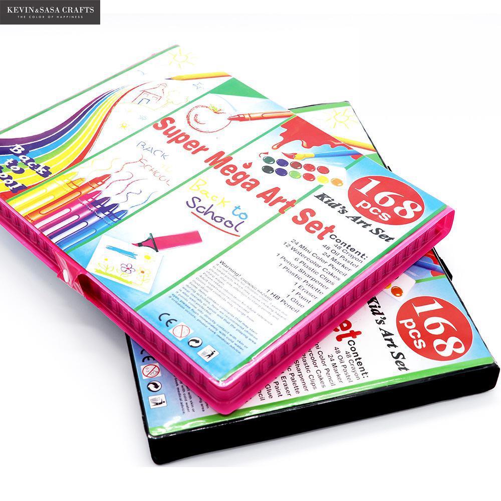 168in1 Crayons de couleur aquarelle ensemble pour enfants Art ensemble pour enfants enfants fournitures scolaires artiste crayon boîte stationnaire
