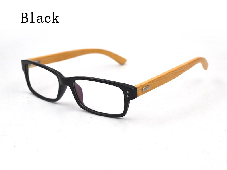 Vintage Bamboo Wooden Legs Rivets transparent glasses Women Men Myopia Presbyopia Optical Prescription Glasses Frame L3: 1