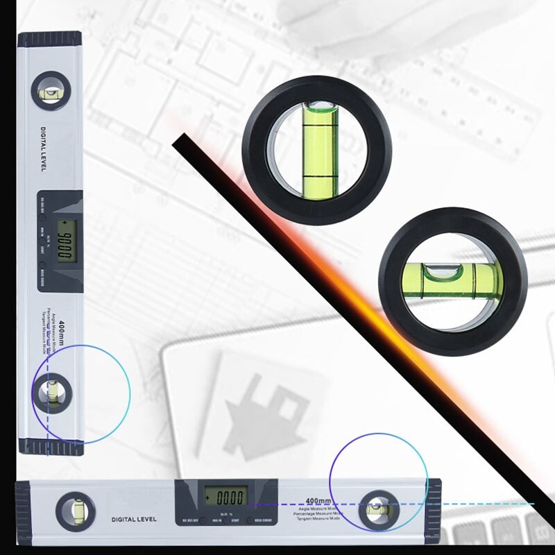 400mm Spirit Level Digital Lazer Level Ruler Angle Gauge Finder Horizontal Vertical Cross Line Lazer Leveler