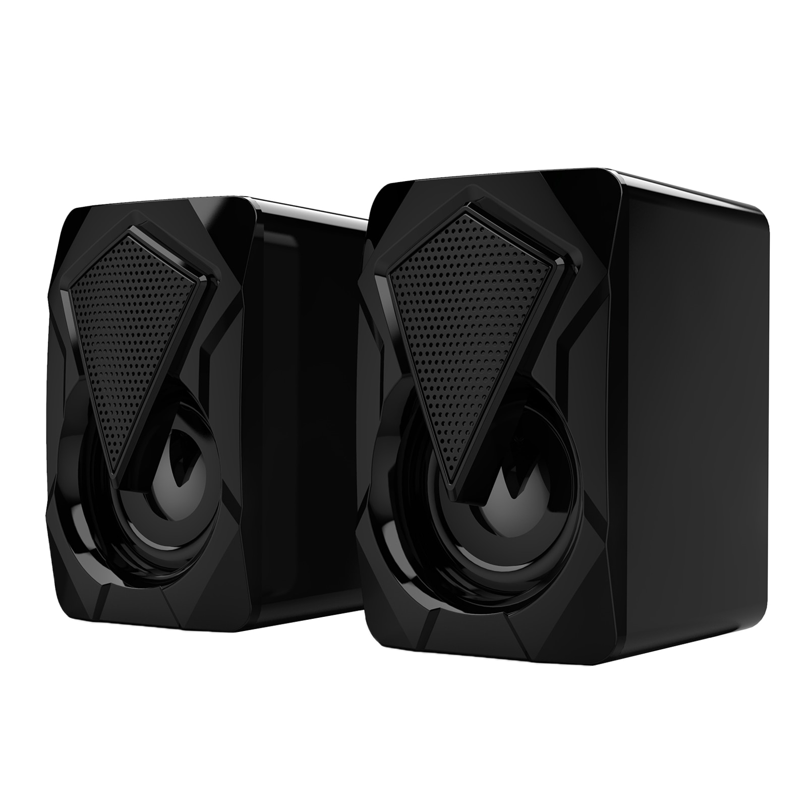 USB Powered Computer Speakers 3Wx2 Subwoofer Multimedia Bass with RGB Light