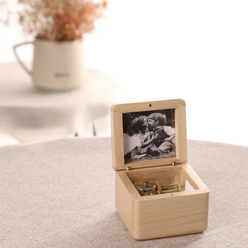 Sinzyo Handgemachte Holz Foto rahmen Vogel der Gedicht Palisander Musik Kasten geburtstag Für Weihnachten/Geburtstag/valentinstag Schild boxs: Ahorn