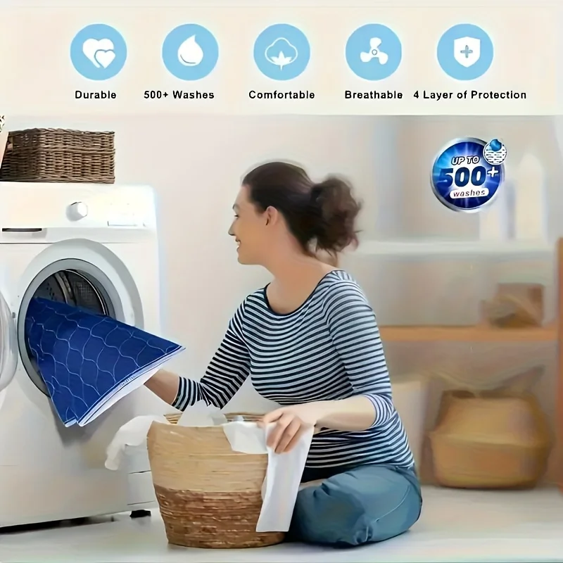 1pc Reusable Non-Slip Bed Pad - Thick Cushioned Washable Mattress Protector for Adults, Elderly & Pets, Durable Bedding, Soft