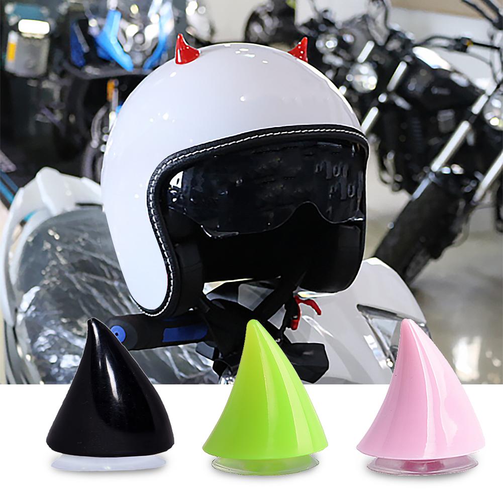 Motorrad Helm Ecke Plastik robust Silikon Saugen Tasse Sanft Horn Dekoration Headwear Gummi Horn Dekoration Zubehör