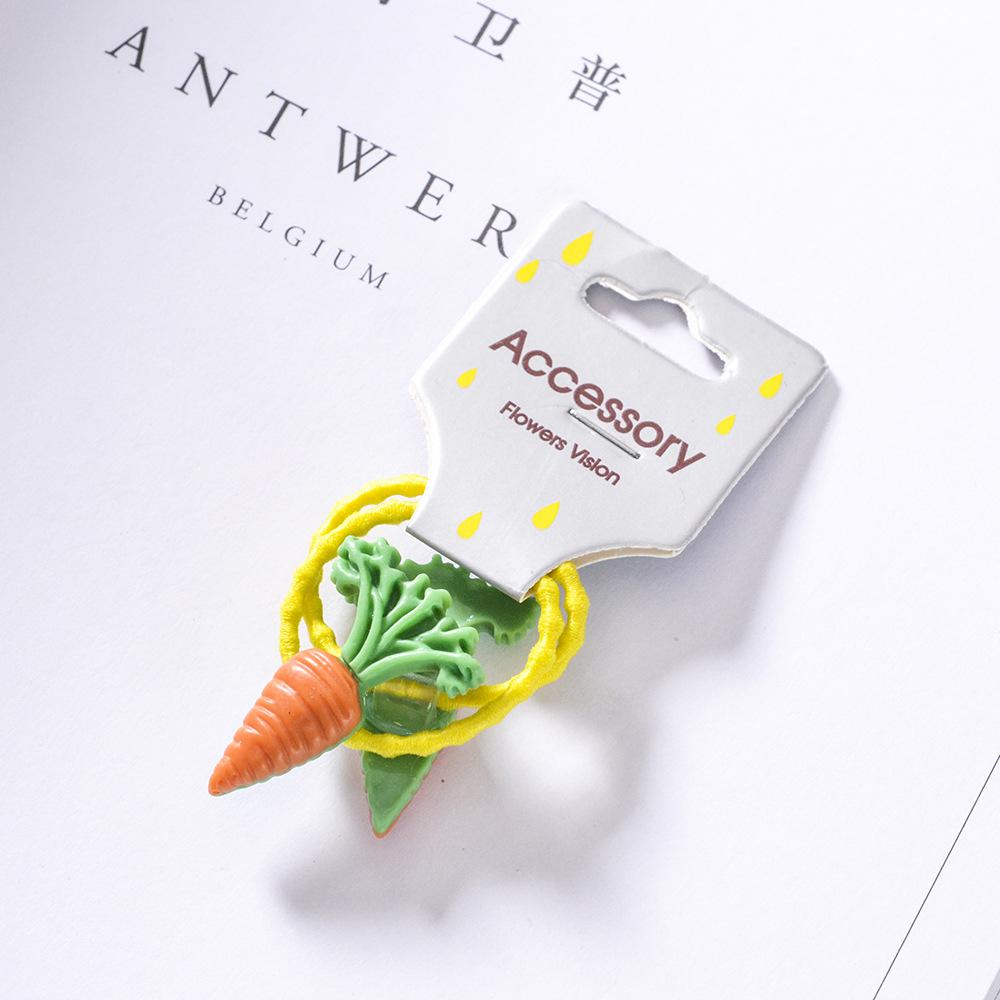 ¡Novedad de ! 2 bandas elásticas para el pelo de frutas y verduras, accesorios para el pelo de la serie para niñas y niños, tocados: H carrot