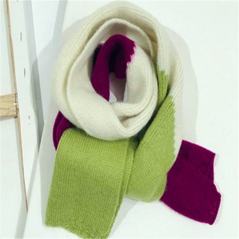 Han Guodong deur naar de kleur matching geometrische breien sjaal kinderen jongens kraag winter meisje lange kraag in de y66: Y66-Green rice