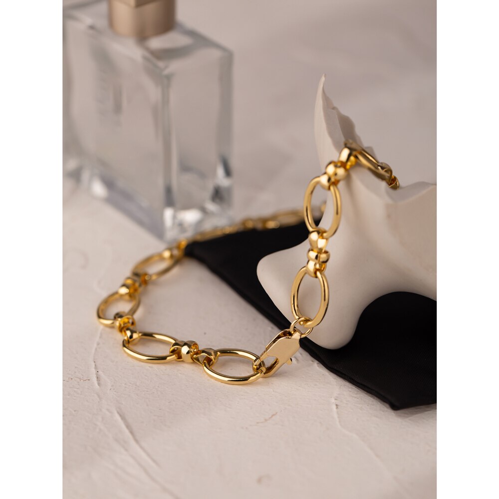 Yhpup Trendy Gold Farbe Metall Kragen Halskette Schmuck für Frauen Stilvolle Textur Kette Choker Halskette Collares De Moda