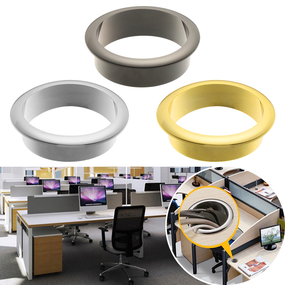25-80Mm Ronde Kabel Draad Gat Cover Lijn Doos Kabel Grommets Kantoor Computer Bureau Outlet Port Wire Rack meubels Hardware