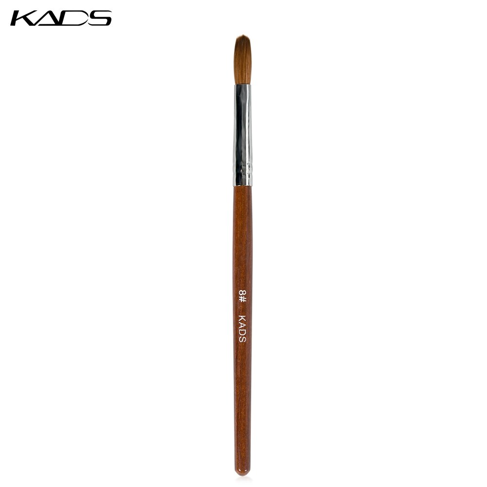 KADS 6# 8# 10# Pincel Kolinsky Acrylic Nail Brush Gel Poly Brush Crimped Head Red Wood Handle Manicure Brush