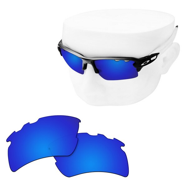 Verres de remplacement anti-rayures OOWLIT pour-lunettes de soleil polarisées Antix gravées Oakley: Deep Blue
