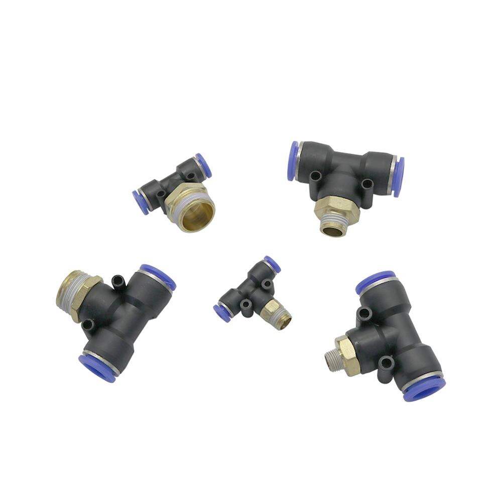 Regulador neumático de flujo de aire 4mm 6mm 8mm 10mm 12mm OD tubo de manguera de Gas ajuste válvula conector 1/8 "1/4" 3/8 "1/2" rosca macho