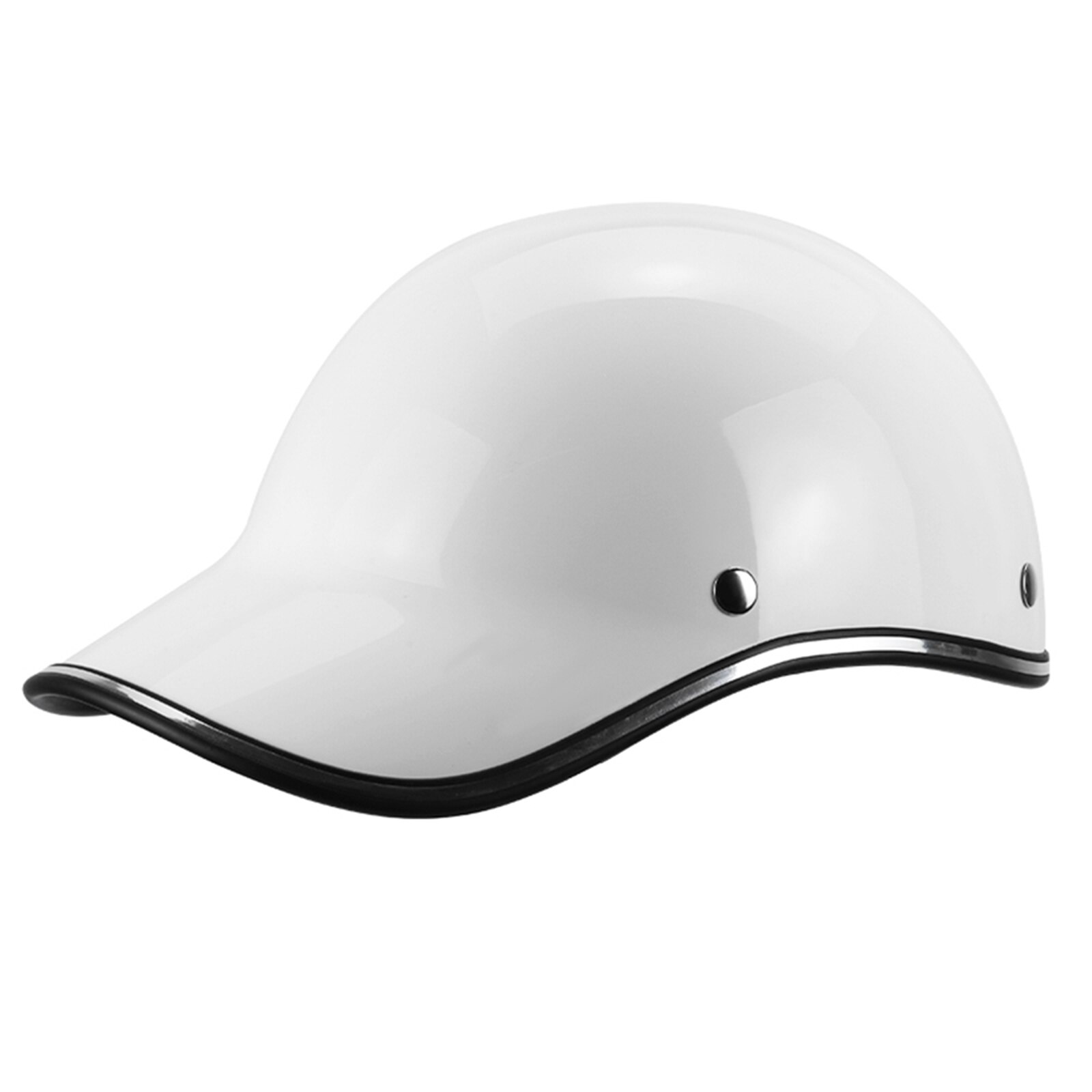 Motorcykel hjelm cykel cykel baseball cap hjelm halvhjelm cykelhjelm til mænd kvinder voksne cykeludstyr: Hvid
