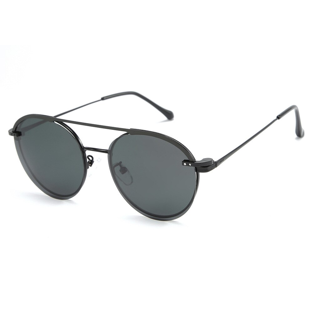 Tangowo Vintage Ronde Zonnebril Vrouwen Man Clip Op Optische Metalen Lenzenvloeistof Frame Recept Bril Magnetische 061: BLACK