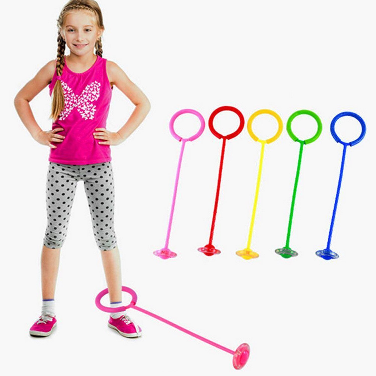 Fun Sport Swing Bal Led Knippert Springen Ring Enkel Overslaan Bal Speelgoed Voor Kinderen Kids Volwassenen Oefening Fitness Apparatuur