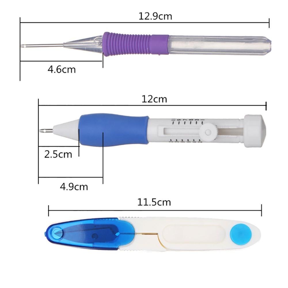 24Pcs Diy Borduren Pen Set Stiksels Punch Naalden Kit Porren Kruissteek Gereedschap Haak Breien Art Borduren Naalden Threa