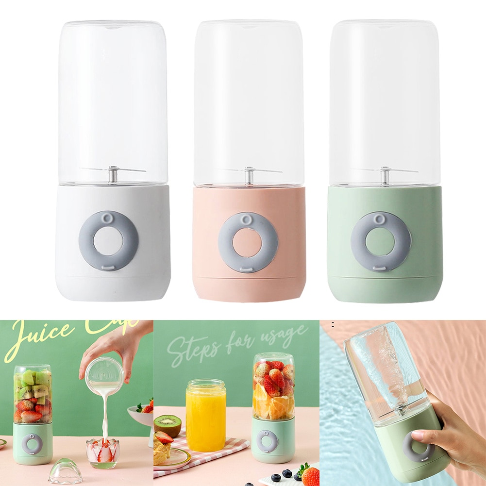 500ml Portable Blender Electric Mini Food Smoothie Processor Mixer Juicer Machine Handheld Fruit Squeezer USB Rechargeable