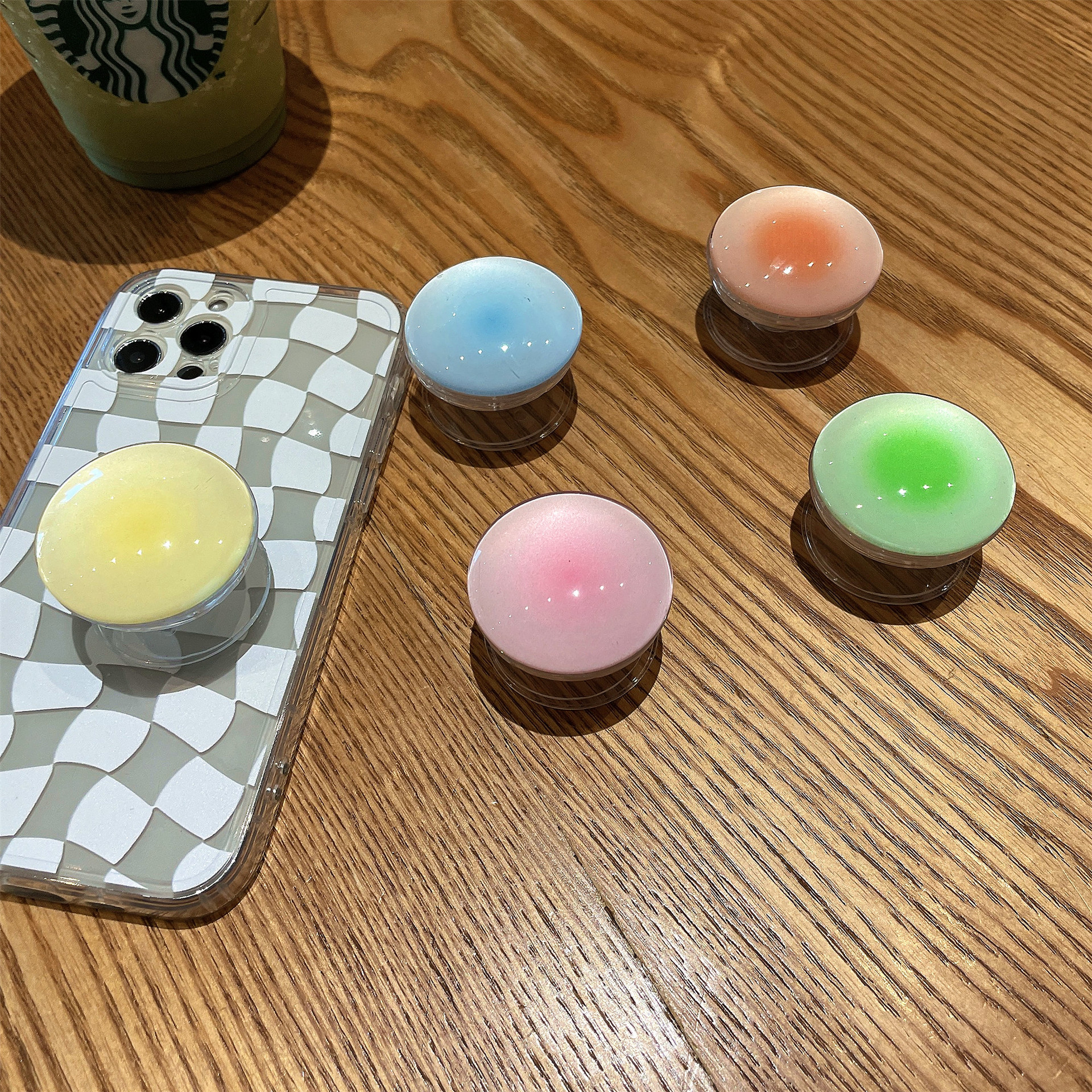 Crystal Finger Grip Holder Stands For Phone Universal Flexible Fold Bracket Expansion Cellphone Stand Socket Lazy Korea Popular