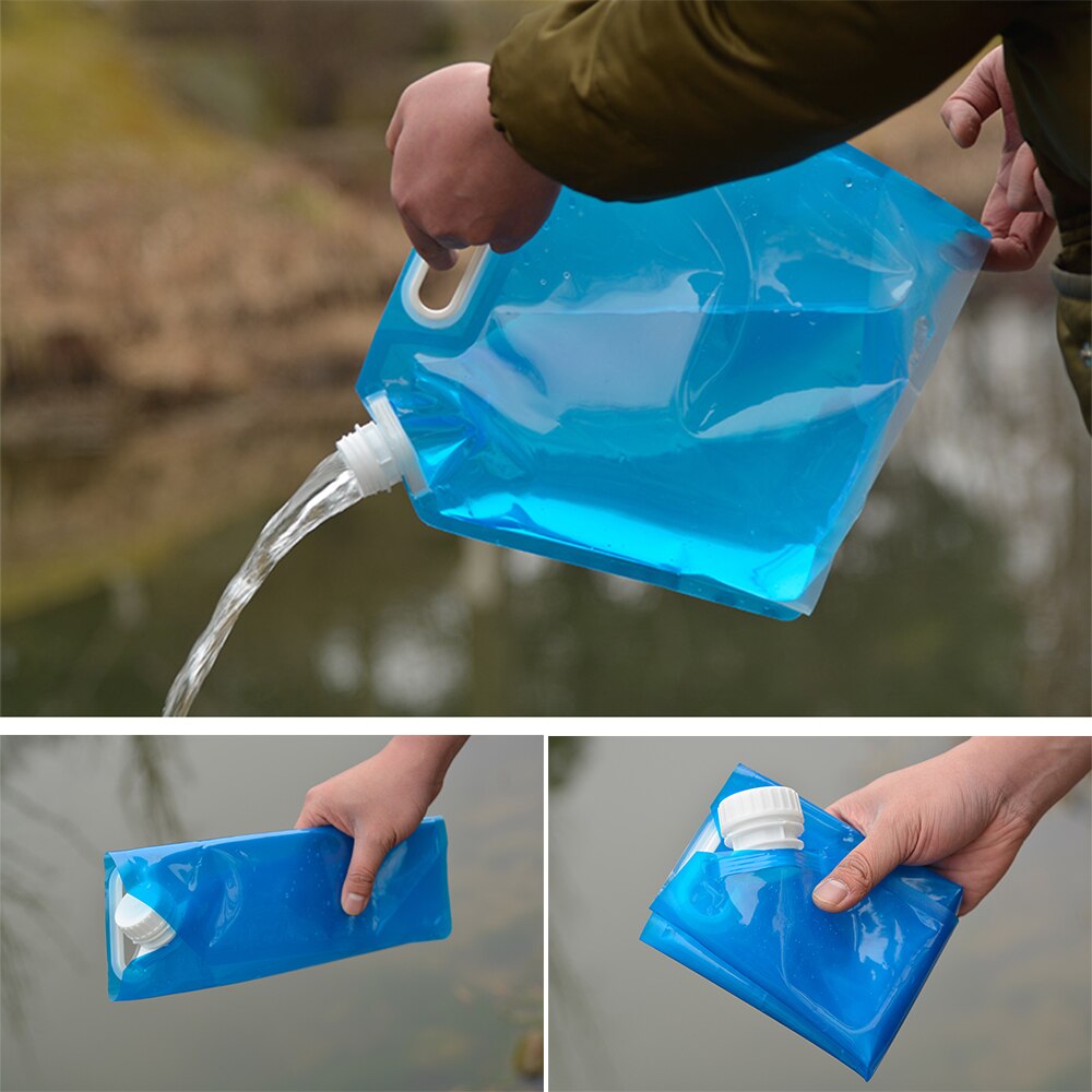 5L / 10L Collapsible Water Container Water Storage Jug Bag for Outdoor Camping Hiking Emergency Survival Camping Equipment