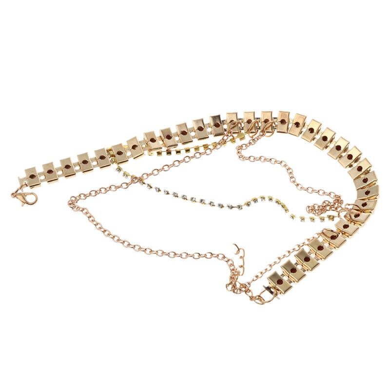 Tobillera de cadena de tacón alto para mujer, adorno de diamantes de imitación, Accesorios de boda nupciales colgante multicapa