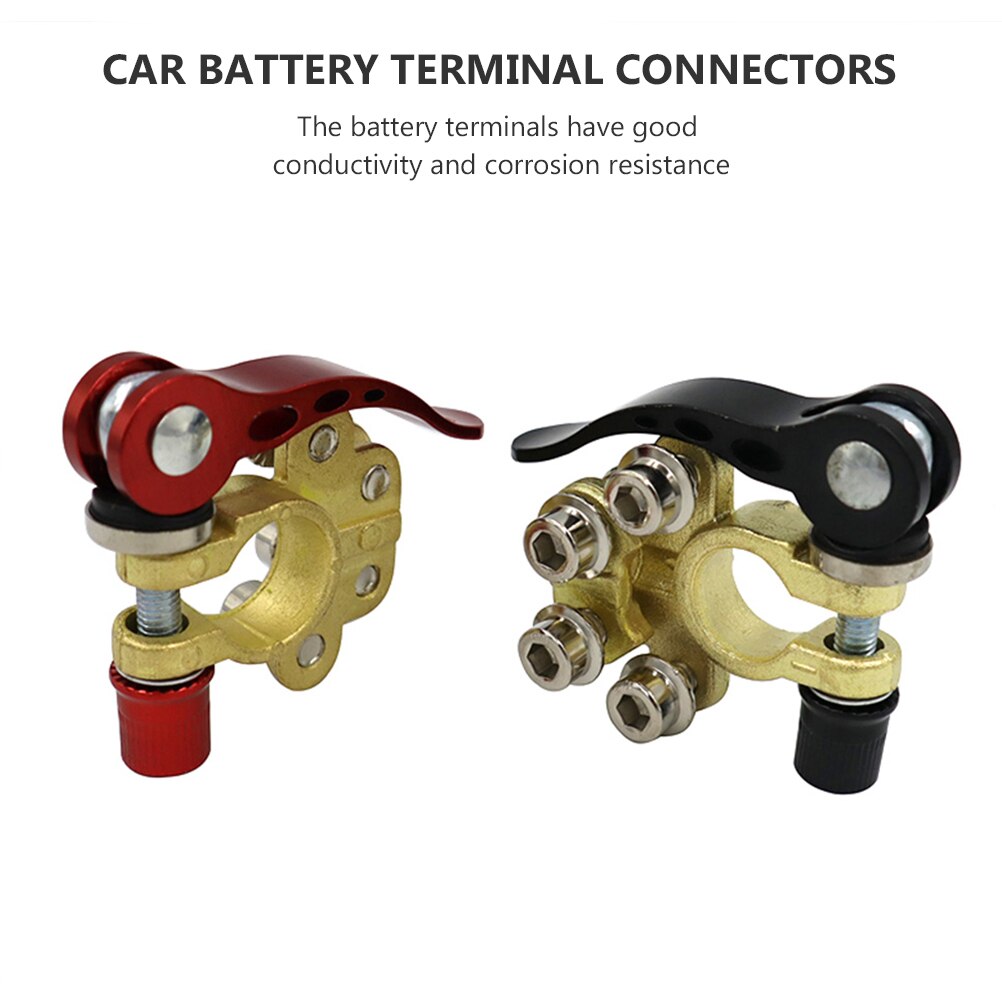 1 Set Connectors Quick Release Clamp Terminal Clamp Battery Terminal Connector Car Battery Terminal For Car Auto Batteries