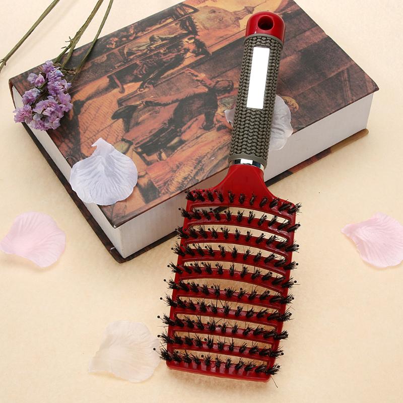 Meninas cabelo couro cabeludo massagem pente escova de cabelo cerdas náilon feminino molhado encaracolado desembaraçar escova de cabelo para salão de cabeleireiro ferramentas de estilo