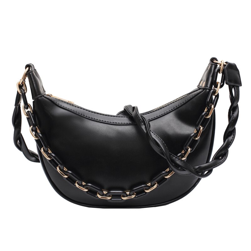 Mode Steen Patroon Pu Lederen Crossbody Tassen Voor Womenshoulder Messenger Bag Lady Effen Kleur Keten Handtassen En Portemonnees