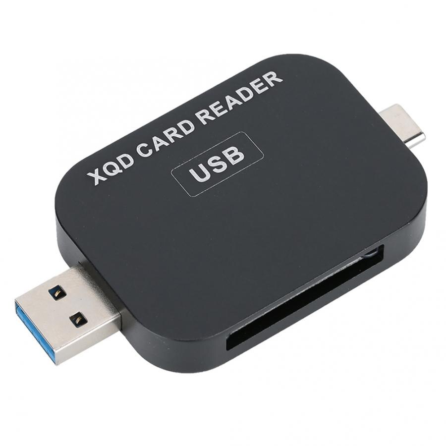 Memory Card Reader 2 in 1 USB3.0 Aluminum Sandblasted Shell Black Reader 500MB/S