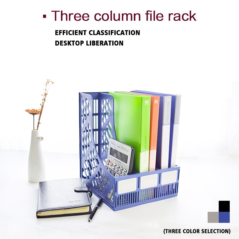 Three-tier File Tray Desktop Storage Manager Mesh Breathable File Shelf Desktop Shelf Bookshelf Office Desktop Storage Supplies