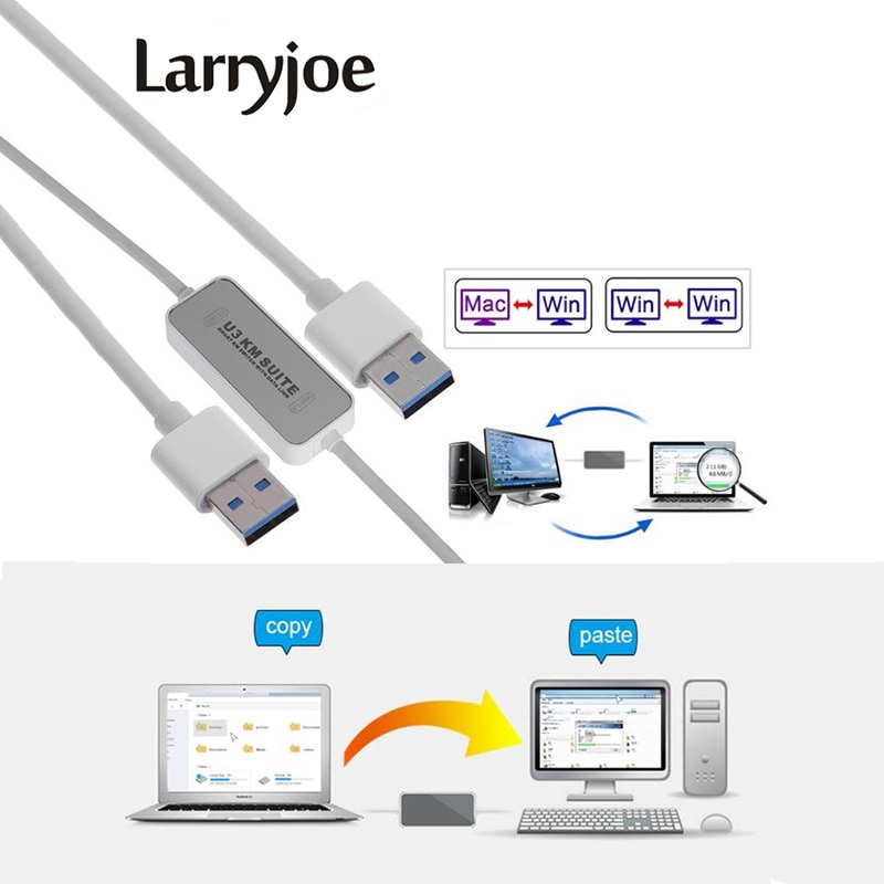 Larryjoe USB 3.0 Data Transfer Kabel PC naar PC Data Sync Transfer Share Voor Windows Mac