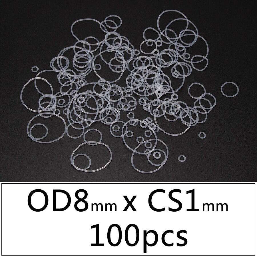 100 stück vmq silikon-dichtungsringe, weiße dichtungsringe, unterlegscheiben  s97  od 6mm-30mm cs 1mm diy-zubehörteile: Bg8 x 1 x 100