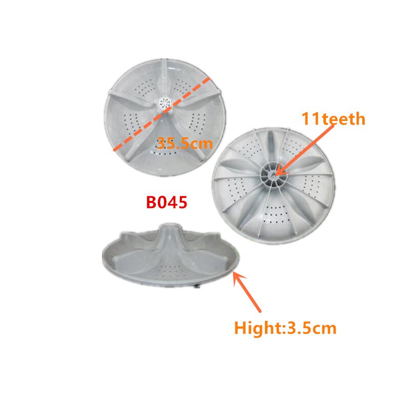 Washing Machine Pulsator Replacement Part Wave Plate Pulsator 11 Teeth Diameter 35.5cm