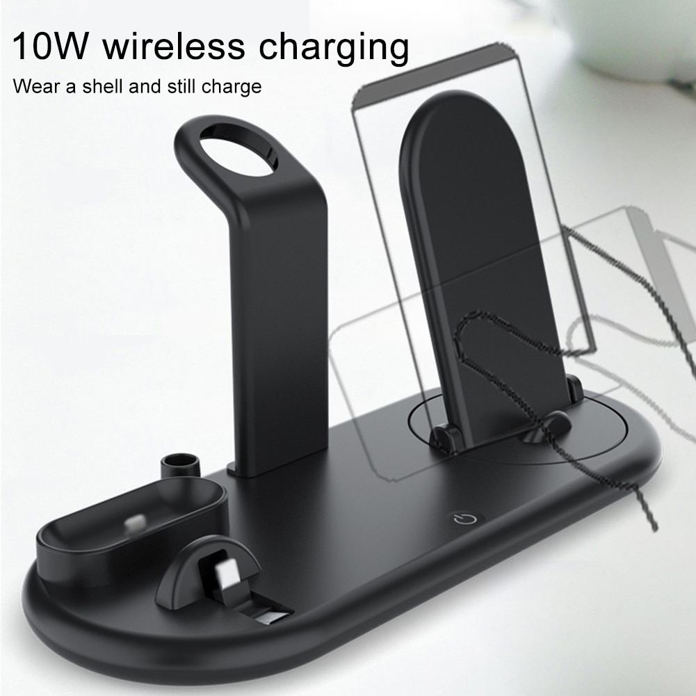 Chargeur sans fil 10w pour iPhone 11Pro XR XS MAX charge complète sans fil rapide 7 en 1 chargeur pour Apple Watch 5 4 3 pour Airpods