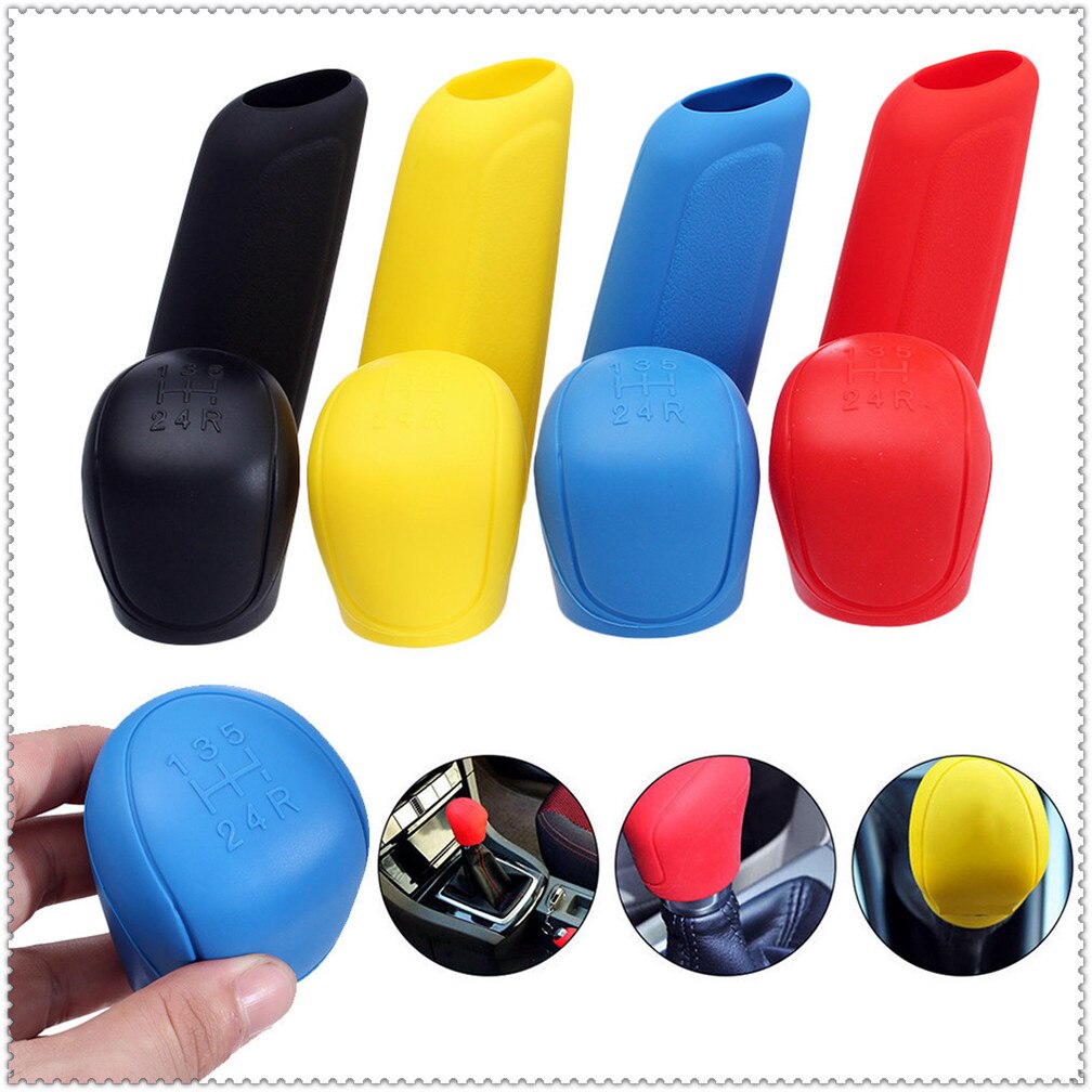 Car rubber Handbrake Shift Gear Knob Cover for ford Transit Ranger Mustang Ka Fusion Focus F-150