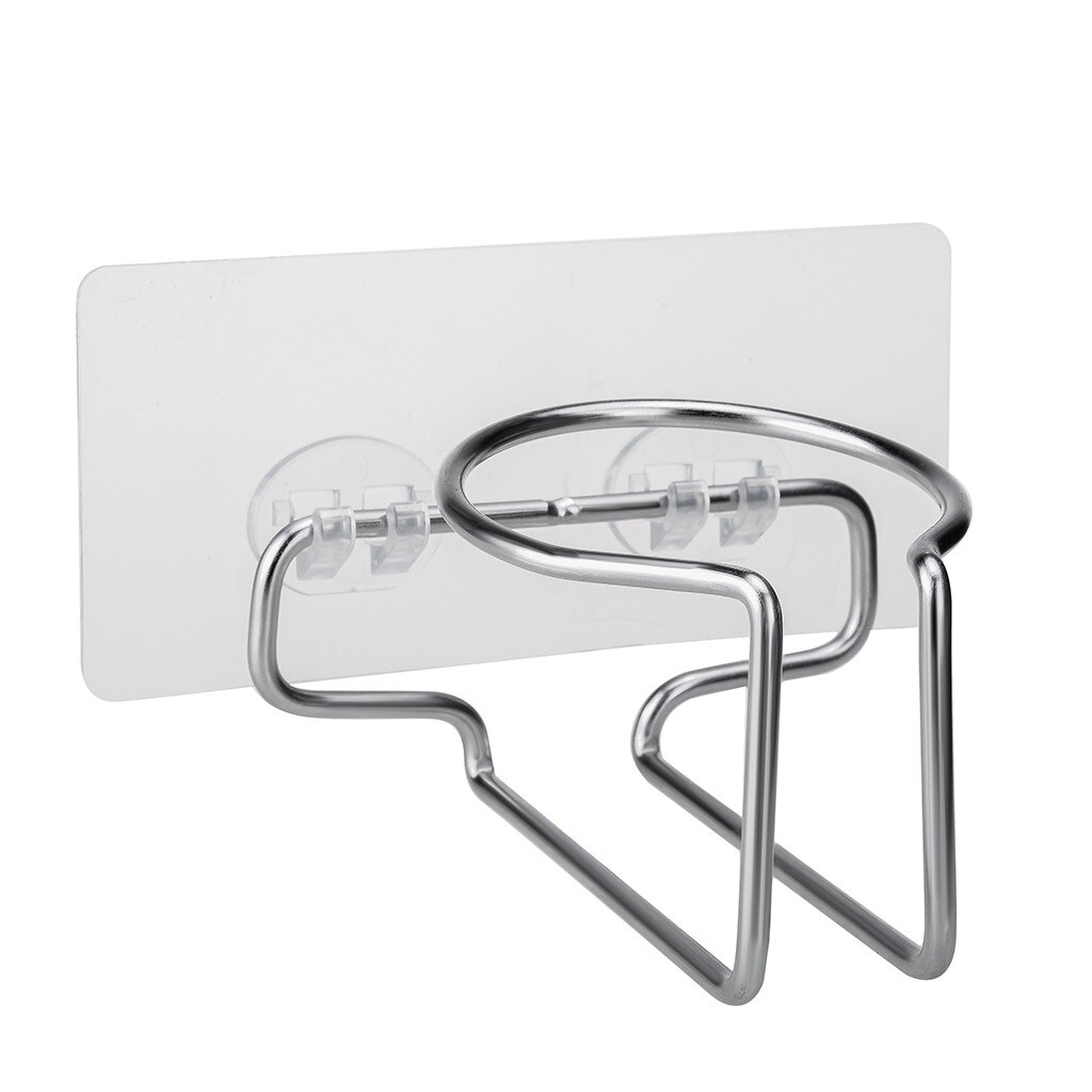 Shelf Bathroom Wine Glass Holder Free Punch Stainless Steel Cup Holder Home Wine Glass Rack Storage Supplies #YL5: Default Title