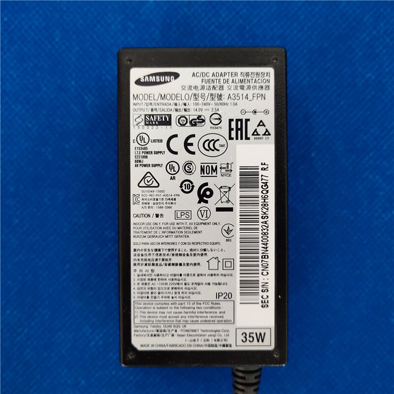 Bon Test de l&#39;alimentation électrique originale de l&#39;adaptateur AC/DC S24D300H S22B150, 14.0V, 2,5 a