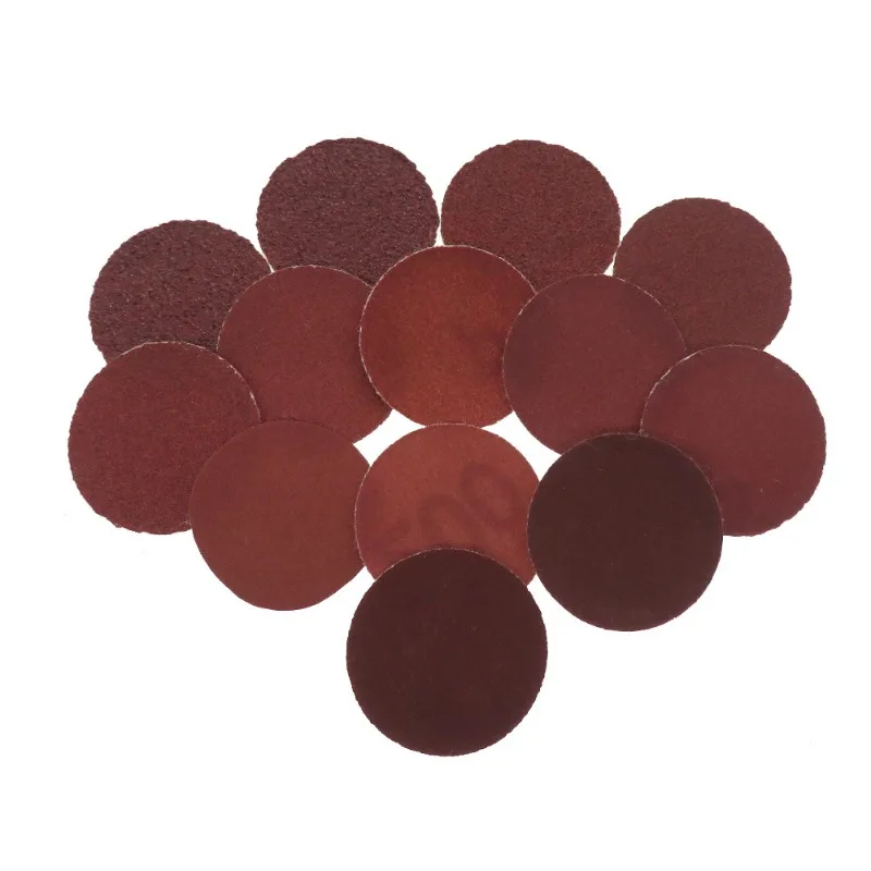 10/30 Stuks 1 Inch 25Mm Flocking Polijsten Schuurpapier Zelfklevend Rood Zand Schijf Geborsteld Vel Terug Fluwelen Schuurpapier