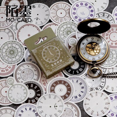 46pcs/set Vintage Newspaper Stickers Adhesive Label Stickers Diary Scrapbooking Stick Stickers: zi tian shi zhong