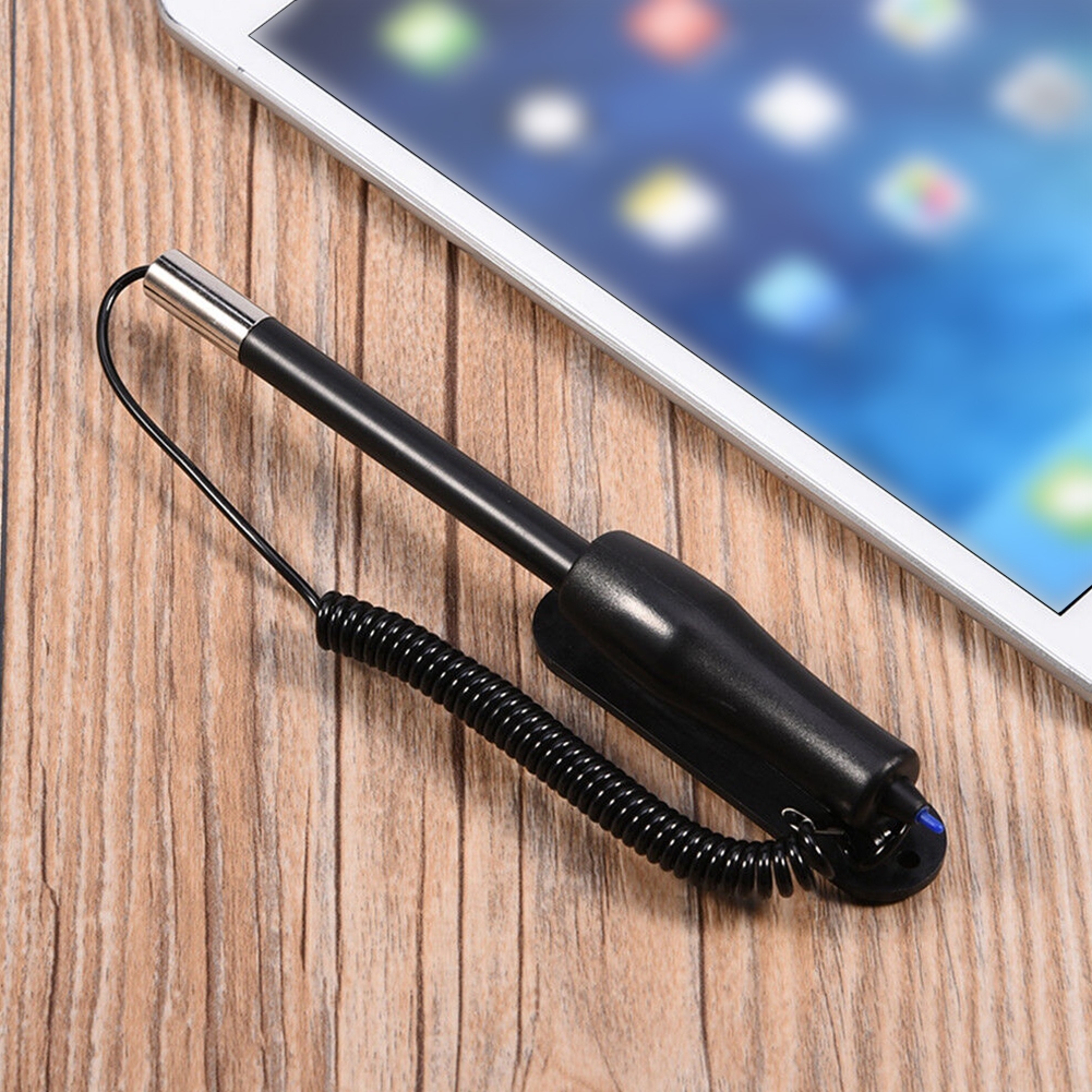 Stylus Pen Mobile Phone Capacitive Pencil Black Resistive Touchscreen Universal Spring Rope Tablet Accessories With Stand Holder